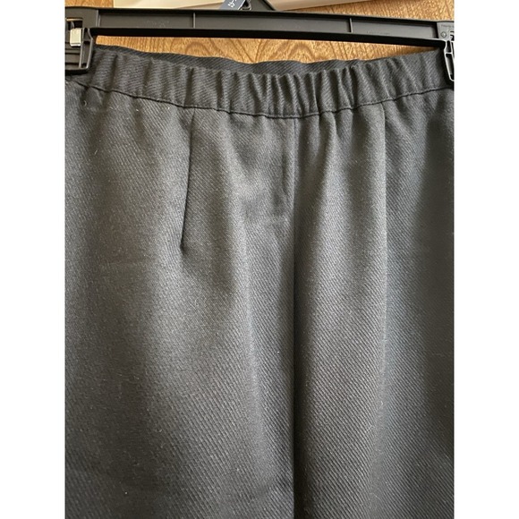 Vintage Lucia Wool Blend Black Ribbed Maxi Pencil Skirt Sz 6 Elastic Back - Picture 6 of 12